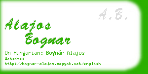 alajos bognar business card