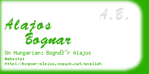 alajos bognar business card